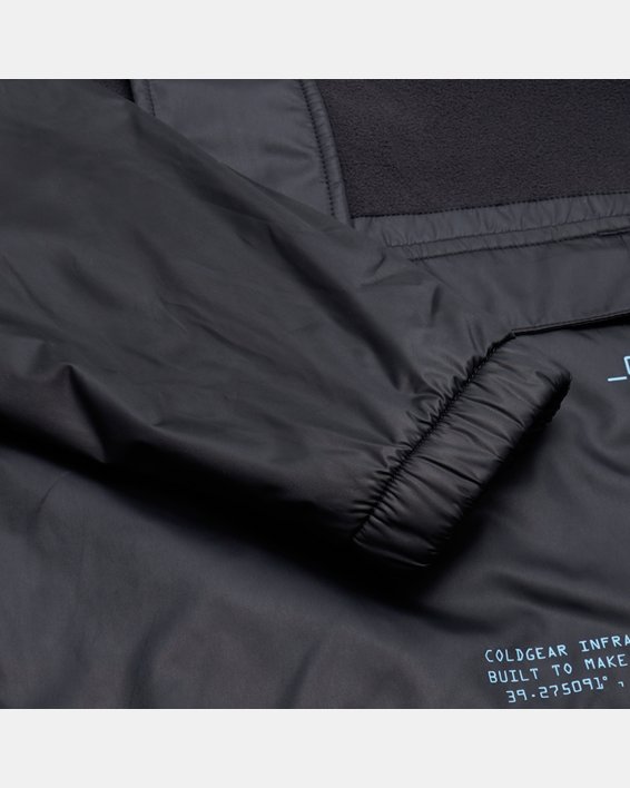 Men's ColdGear® Infrared Utility ½ Zip Jacket, Black, pdpMainDesktop image number 3